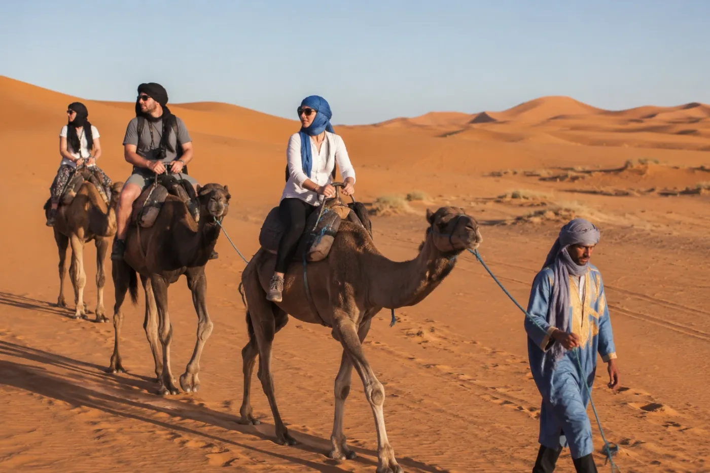 Kameltrekking durch die Erg-Chebbi-Dünen bei Merzouga