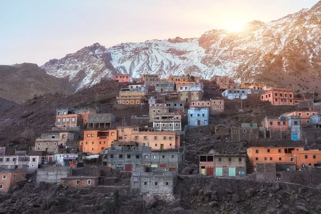 Atlas Mountains village on a day trip from Marrakech in Morocco