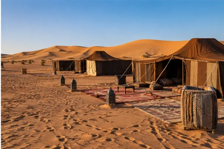 Camp désertique de M’Hamid pour un voyage de trekking