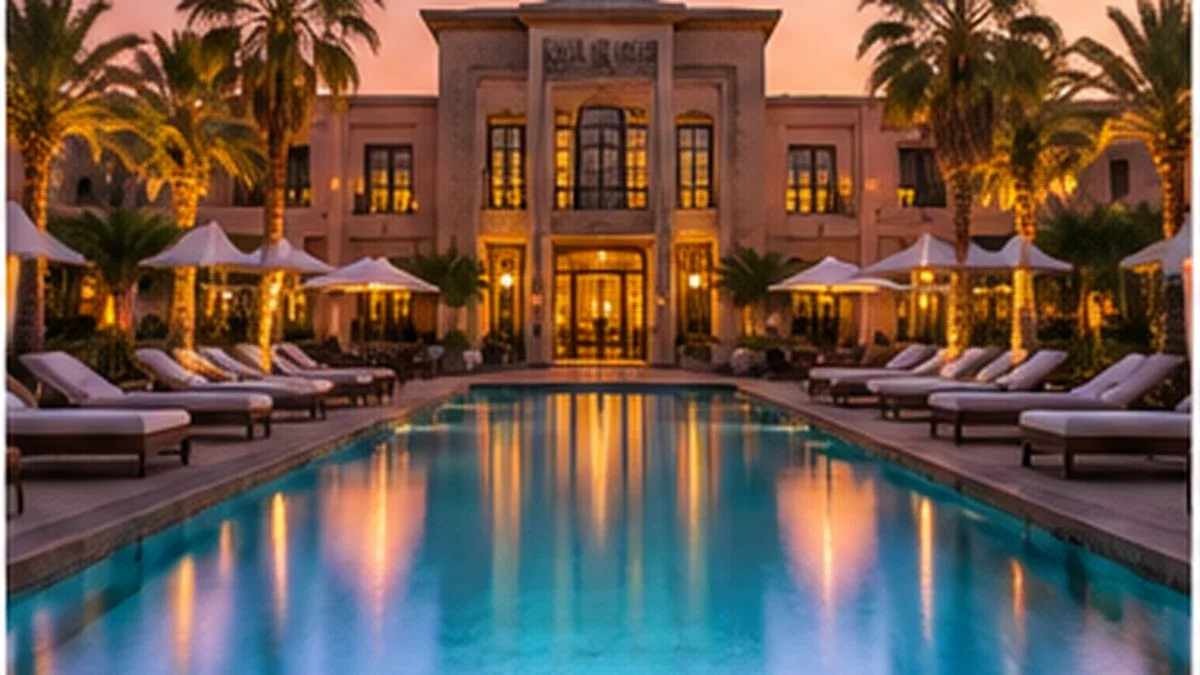 Hotel di fascia alta con piscina nel quartiere Hivernage di Marrakech