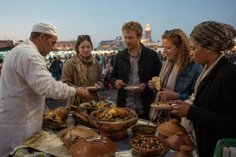 Dégustation de plats traditionnels de Marrakech