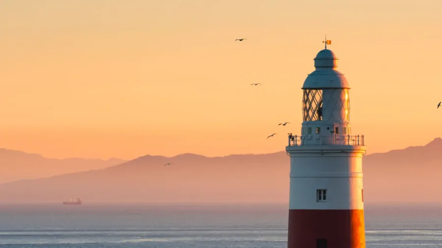 Cape Spartel lighthouse overlooking the coast near Tangier