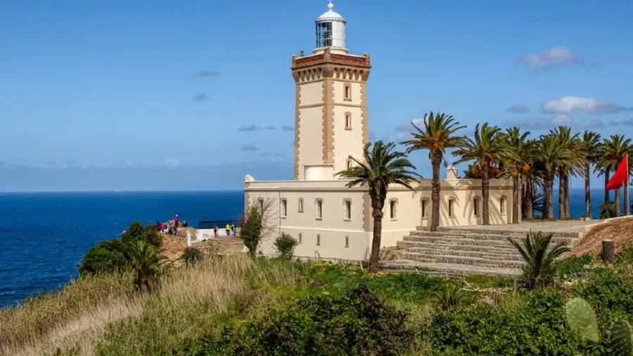 White lighthouse at Cape Spartel near Tangier